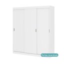 Ver imagem 4 de Guarda-roupa Casal 3 Portas de Correr 4 Gavetas Branco Carraro