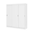 Ver imagem 3 de Guarda-roupa Casal 3 Portas de Correr 4 Gavetas Branco Carraro