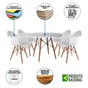 Ver imagem 6 de Mesa de Jantar Redonda em Madeira 110cm Branca com 4 Poltronas Brancas Cor: Branco