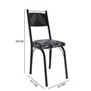 Ver imagem 4 de Conjunto Mesa de Jantar 151 Malva 4 Lugares Tampo Vidro Preto Mosaico Silver 107cm Combo Stock