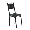Ver imagem 2 de Conjunto Mesa de Jantar 151 Malva 4 Lugares Tampo Vidro Preto Mosaico Silver 107cm Combo Stock
