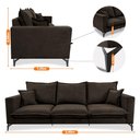 Ver imagem 3 de Sofá 3 Lugares Modular Boma 2,40m Boucle Marrom Sofá Inbox
