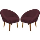 Ver imagem 1 de Kit 2 Poltronas Decorativa para Sala Recepção Manicure Consultório Stella Suede