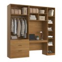 Ver mais imagens de Guarda Roupa Modular 5 Portas com Mesa e Espelho Altezza Clean Belmax:Freijó/Titânio