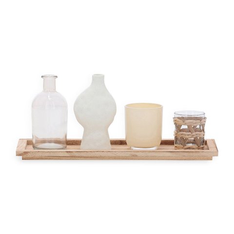 Conjunto Decorativo de Vasos com Bandeja 5 Peças 19103 Mart
