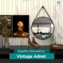 Ver imagem 6 de Espelho Decorativo Redondo 60cm com Alça Preto Banheiro Sala Hall