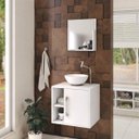 Ver imagem 1 de Conjunto para Banheiro Gabinete com Cuba Redonda R30 e Espelheira Soft 500w