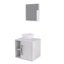 Ver imagem 3 de Conjunto para Banheiro Gabinete com Cuba Redonda R30 e Espelheira Soft 500W Branco/Chess