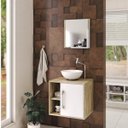 Ver imagem 1 de Conjunto para Banheiro Gabinete com Cuba Redonda R30 e Espelheira Soft 500W