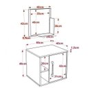 Ver imagem 3 de Conjunto para Banheiro Gabinete com Cuba Redonda R30 e Espelheira Soft 500W Marrom/Carvalho c/Preto