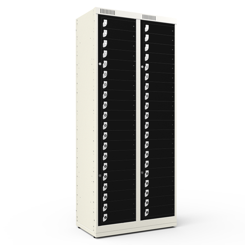 Armário de Aço Distribuidor 40 Portas - Nk 2420 Nilko Armários Preto Chave Padrão