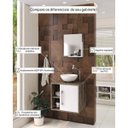 Ver imagem 5 de Conjunto para Banheiro Gabinete com Cuba Redonda R30 e Espelheira Soft 500W Marrom/Carvalho/Branco C