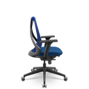Ver imagem 2 de Cadeira Plaxmetal Bix X+ Base Italia Mecanismo Sincron Tela Azul Assento Poliéster Azul