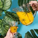 Ver mais imagens de Cnj Wolff Jarra 6 Tçs Palm Hand Painting Cristal 1,3L/240ml