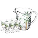 Ver imagem 1 de Cnj Wolff Jarra 6 Tçs Palm Hand Painting Cristal 1,3L/240ml