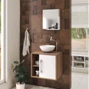 Ver imagem 1 de Conjunto para Banheiro Gabinete com Cuba Redonda R30 e Espelheira Soft 500W