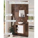 Ver imagem 5 de Conjunto para Banheiro Gabinete com Cuba Redonda R30 e Espelheira Soft 500W Marrom/Nogal c/Branco Ch