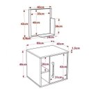 Ver imagem 3 de Conjunto para Banheiro Gabinete com Cuba Redonda R30 e Espelheira Soft 500W Marrom/Nogal c/Preto Ôni