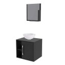 Ver imagem 2 de Conjunto para Banheiro Gabinete com Cuba Redonda R30 e Espelheira Soft 500W