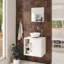 Ver imagem 1 de Conjunto para Banheiro Gabinete com Cuba Redonda R30 e Espelheira Soft 500W