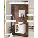 Ver imagem 5 de Conjunto para Banheiro Gabinete com Cuba Redonda R30 e Espelheira Soft 500W