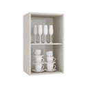 Ver imagem 2 de Armário Aéreo para Cozinha com 1 Porta 80 X 33 Cm New Mdp Legno Nogueira - Clicklar