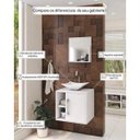 Ver imagem 5 de Conjunto para Banheiro Gabinete com Cuba Folha L34 e Espelheira Soft 500W Branco/Chess