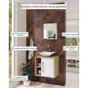 Ver imagem 5 de Conjunto para Banheiro Gabinete com Cuba Folha L34 e Espelheira Soft 500W