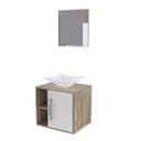 Ver imagem 2 de Conjunto para Banheiro Gabinete com Cuba Folha L34 e Espelheira Soft 500W