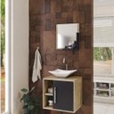 Ver imagem 1 de Conjunto para Banheiro Gabinete com Cuba Folha L34 e Espelheira Soft 500W