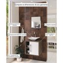 Ver imagem 5 de Conjunto para Banheiro Gabinete com Cuba Folha L34 e Espelheira Soft 500W Marrom/Carvalho Dark c/Bra