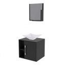 Ver imagem 2 de Conjunto para Banheiro Gabinete com Cuba Folha L34 e Espelheira Soft 500w
