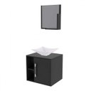 Ver imagem 2 de Conjunto para Banheiro Gabinete com Cuba Folha L34 e Espelheira Soft 500w