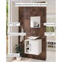 Ver imagem 5 de Conjunto para Banheiro Gabinete com Cuba Folha L34 e Espelheira Soft 500W
