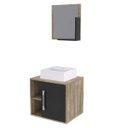 Ver imagem 2 de Conjunto para Banheiro Gabinete com Cuba Quadrada Q32 e Espelheira Soft 500W 