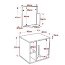 Ver imagem 3 de Conjunto para Banheiro Gabinete com Cuba Quadrada Q32 e Espelheira Soft 500W Marrom/Carvalho/Preto Ô