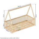 Ver imagem 3 de Quarto Montessori Cama Telhado Giulia e Guarda-Roupa Curió Casatema MadeiraOriginals Natural/Branco
