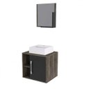 Ver imagem 2 de Conjunto para Banheiro Gabinete com Cuba Quadrada Q32 e Espelheira Soft 500W 