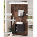 Ver imagem 5 de Conjunto para Banheiro Gabinete com Cuba Quadrada Q32 e Espelheira Soft 500W Preto/Ônix