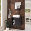 Ver imagem 1 de Conjunto para Banheiro Gabinete com Cuba Quadrada Q32 e Espelheira Soft 500W