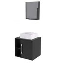 Ver imagem 2 de Conjunto para Banheiro Gabinete com Cuba Quadrada Q32 e Espelheira Soft 500W