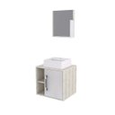 Ver imagem 2 de Conjunto para Banheiro Gabinete com Cuba Quadrada Q32 e Espelheira Soft 500W Branco/Snow