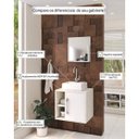 Ver imagem 5 de Conjunto para Banheiro Gabinete com Cuba Quadrada Q32 e Espelheira Soft 500W 