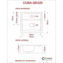Ver imagem 4 de Conjunto para Banheiro Gabinete com Cuba Quadrada Q32 e Espelheira Soft 500W Branco/Snow/Preto Ônix