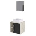 Ver imagem 2 de Conjunto para Banheiro Gabinete com Cuba Quadrada Q32 e Espelheira Soft 500W 