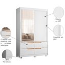 Ver imagem 2 de Roupeiro 2 Portas 4 Gavetas com Espelho