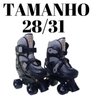 Patins 4 Rodas Preto Com Kit de Proteção Elite Tamanho:28/31 - 2