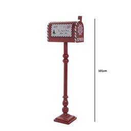 Caixa de Correio Natalina em Metal Vermelho Express - 101cm - 3