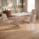 Ver imagem 1 de Conjunto para Sala de Jantar Mesa Império 120x90 com 4 Cadeiras Rubi