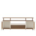 Ver imagem 3 de Rack Bancada Tv 75 Pol 2 Portas 180 Cm Cinamomo Off White Arly